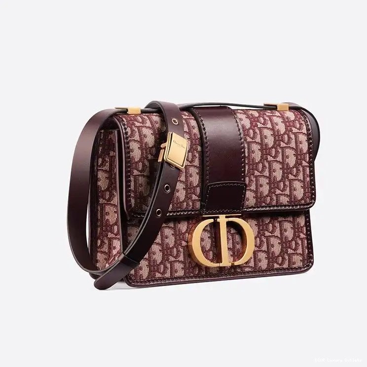 Cheap Bag 30 Motif Canvas Montaigne Burgundy Dior Oblique 0417 Luxury